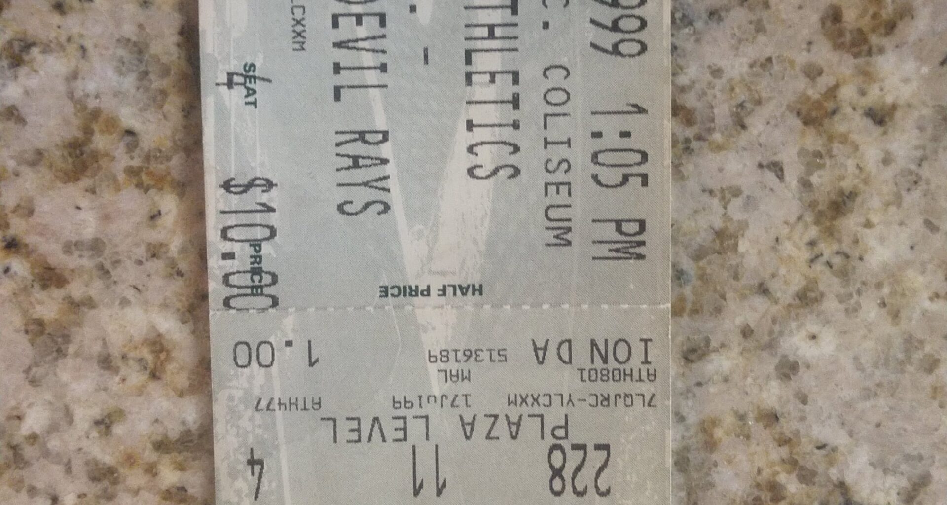 1999 ticket stub