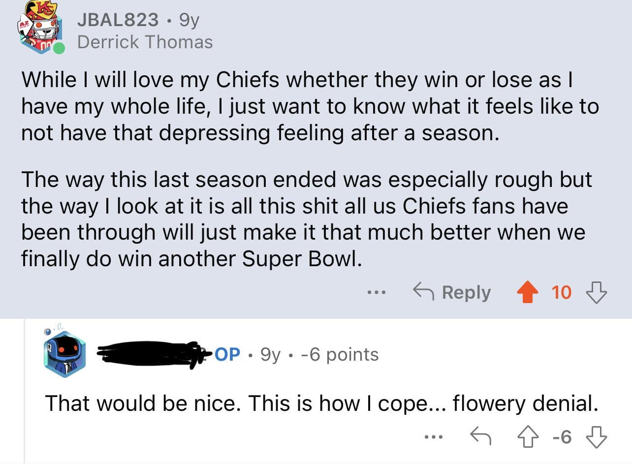 Going through old posts puts how good we got it today in perspective, KEEP THE FAITH CHIEFS KINGDOM