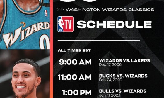 Some Wizards Classic games on NBATV today