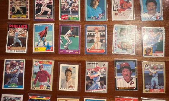 My mom found my old collection of Mike Schmidt cards.