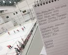 [Stein]s lines for drills today. Meier-Hischier- Holtz on the first line.