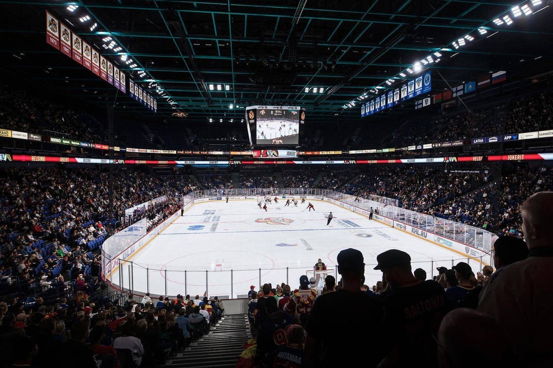 Finnish Ex-KHL Team Jokerit: Old and New Arena. Downsized from 13,349 Spectators to Approximately 1,250 Spectators, as the Old Arena Was Owned by Russian Oligarchs.