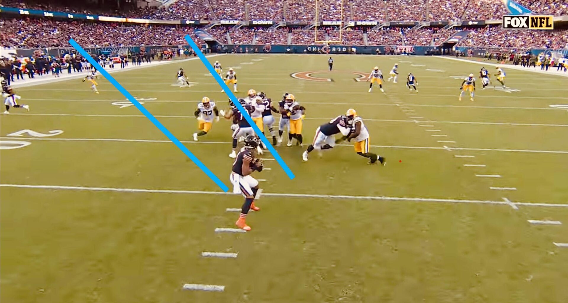 This is called “NFL open”. (DJ Moore corner route)