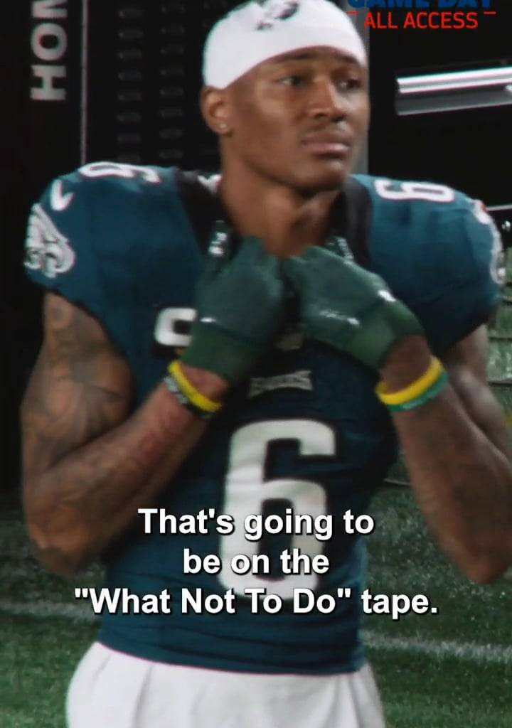 [Mic'd Up] DeVonta Smith on Justin Jefferson's touchback: "That's going to be on the 'what not to do' tape."