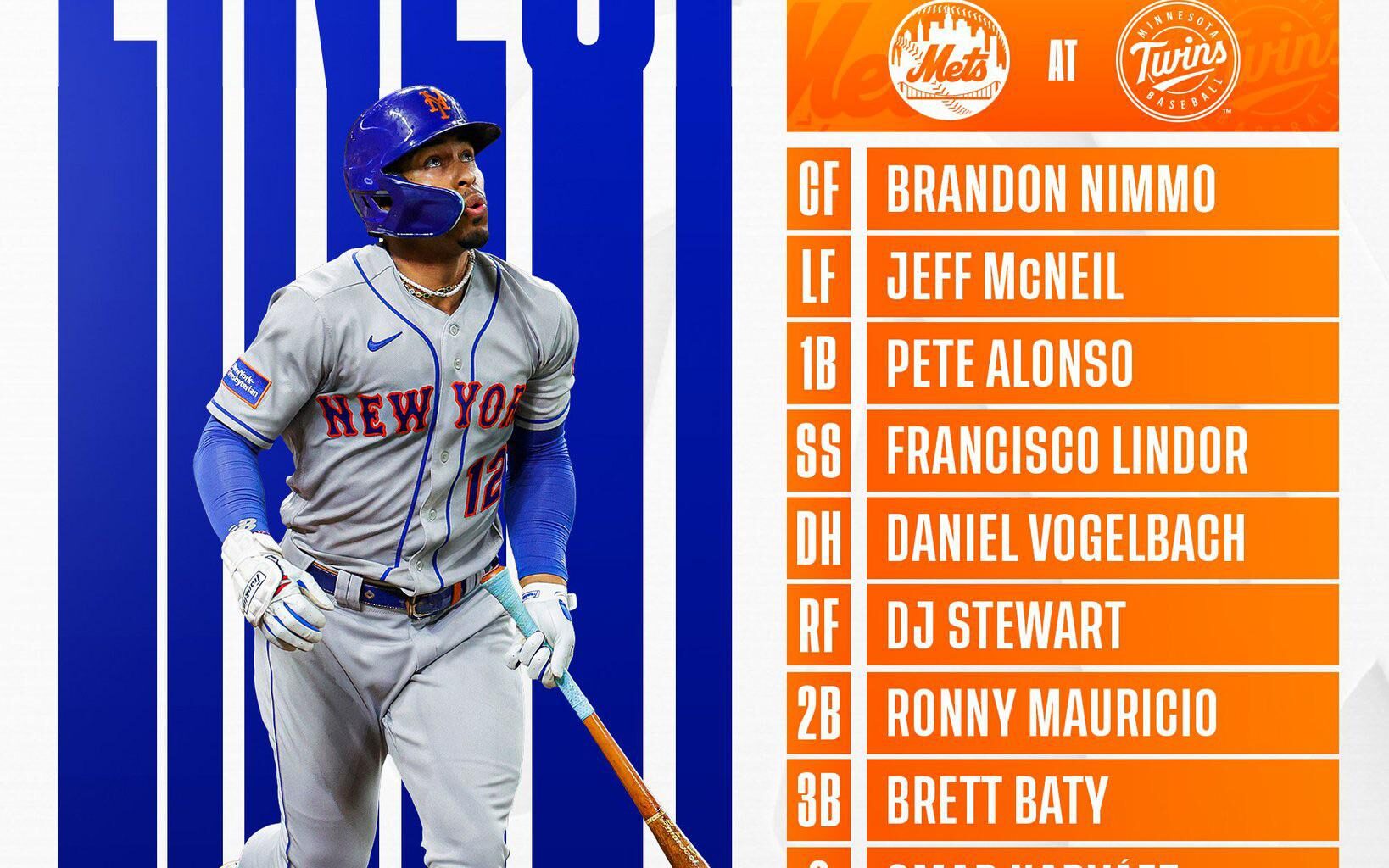 9/9 Starting Lineup - Mets @ Twins