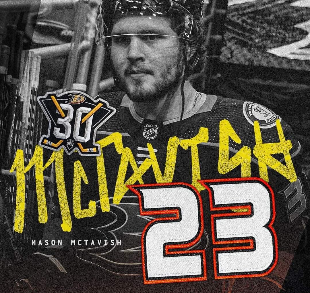 McTavish is switching his number to 23
