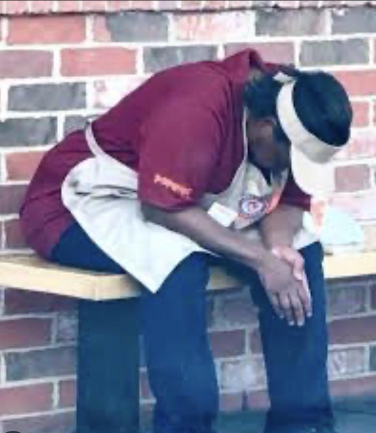 Me sitting at my office desk after pushing the Trae>>Hali/Brunson narrative all day