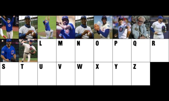 Day 12: Choose your most memorable Cub by first letter of first or last name: L