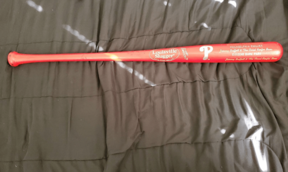 Jimmy Buffet memorabilia bat from the 1st ever concert at CPB.