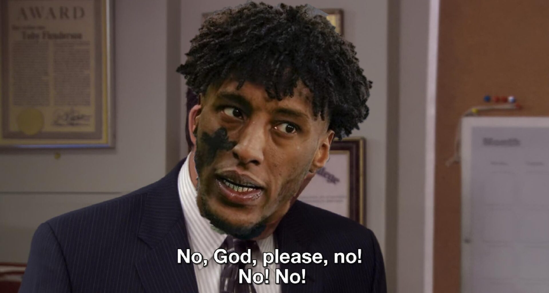 Slant Boi when he realizes his new QB only throws slants to the other team's Linebackers