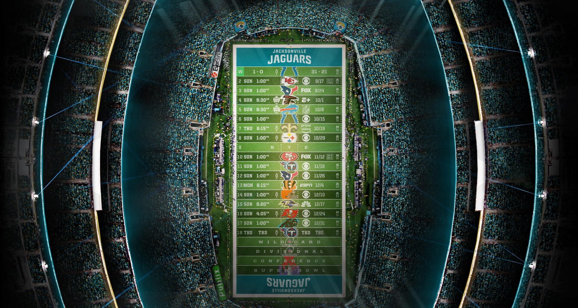 2023 - Stadium Schedule - Wk 1 - Jaguars (1-0)
