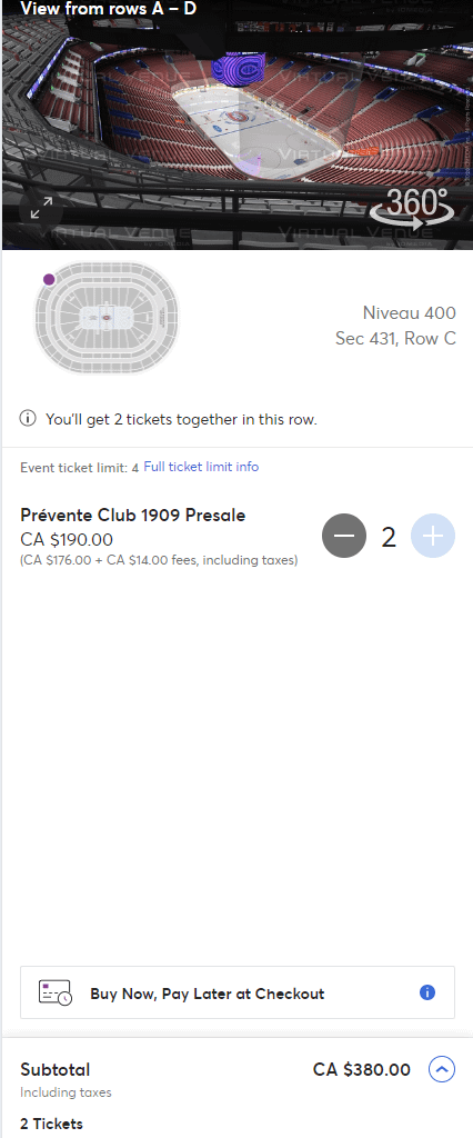 Ticket presale is happening now