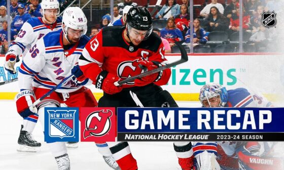 Rangers @ Devils 10/4 | NHL Highlights 2023