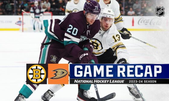 Bruins @ Ducks 10/22 | NHL Highlights 2023