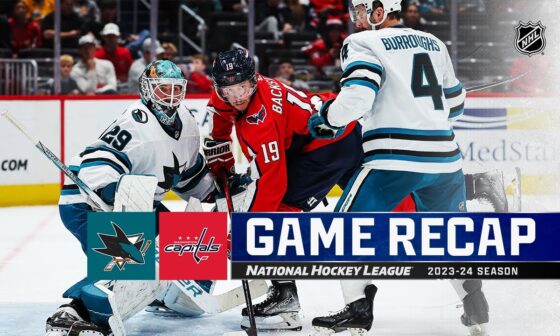Sharks @ Capitals 10/29 | NHL Highlights 2023