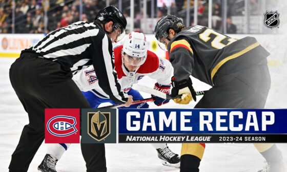 Canadiens @ Golden Knights 10/30 | NHL Highlights 2023