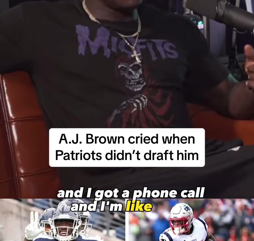 AJ Brown cried when the Patriots Didn't Draft Him. We did too 😭
