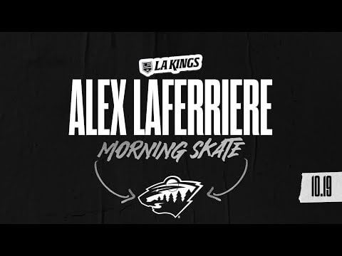 Forward Alex Laferriere | 10.19.23 v Minnesota | LA Kings Morning Skate Media Availability