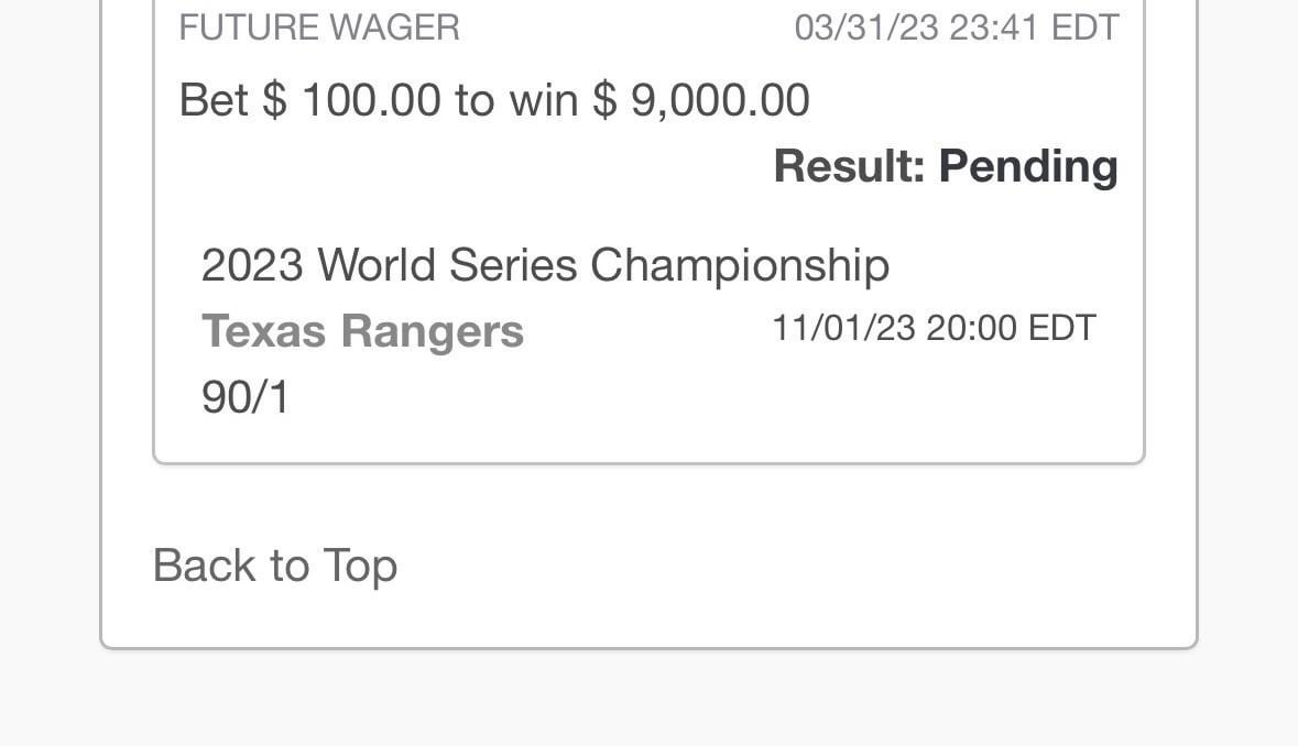 I’m not cashing it out… I’m letting it ride.