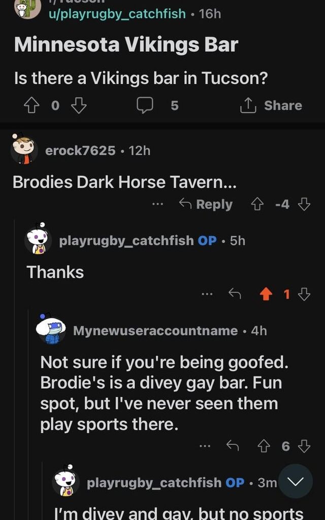 My attempt at finding a Vikings bar in Tucson