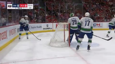 [Wyatt Arndt on Twitter] Quinn Hughes isn't opposed to dangling around his own player if he needs to:
