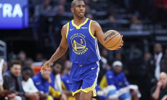 [Slater] Chris Paul discussing this late-career rotational change w The Athletic: “It works. It gives us a bigger lineup. Ive never been on a team probably with this type of depth. Ive been on really good teams, dont get it twisted. But not necessarily where you could say: All these guys can start.”