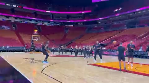Bam Adebayo Warming up From 3 Before Tonight’s Scrimmage