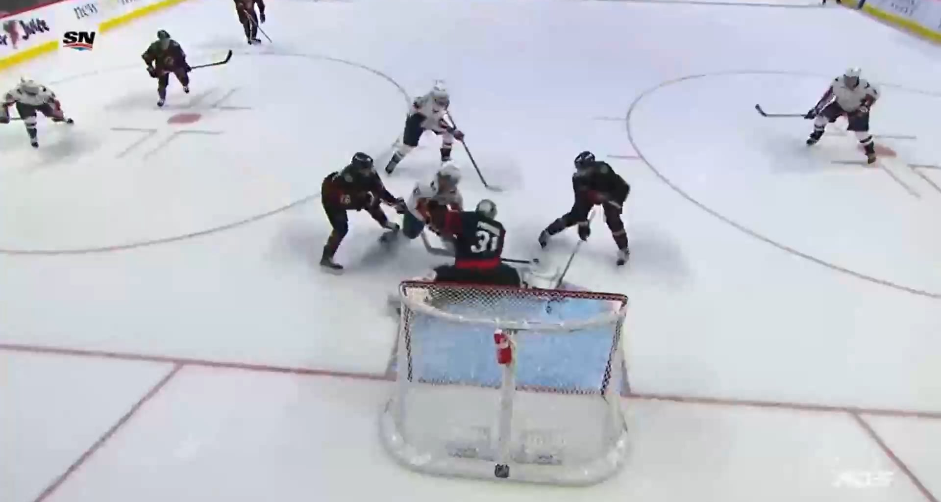 Zub replay in the crease if anyone is interested to watch what happened