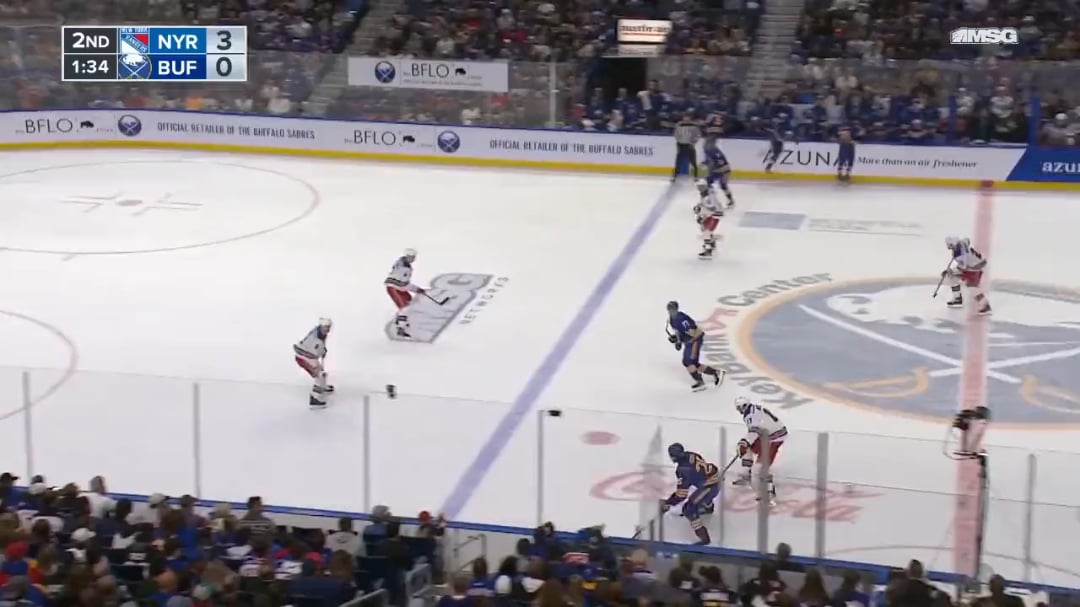 JJ Peterka wires one top shelf on Shesterkin and the Sabres are on the board