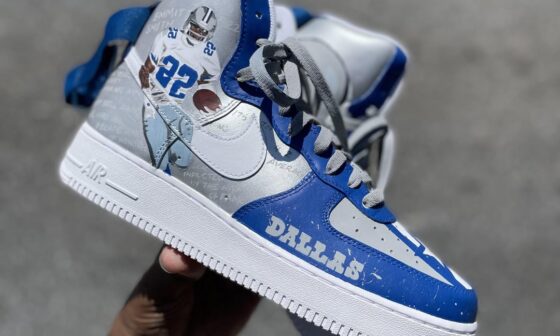 Customized Nike Air Force One Highlights Hall Of Famer Dallas Cowboys Star Emmitt Smith