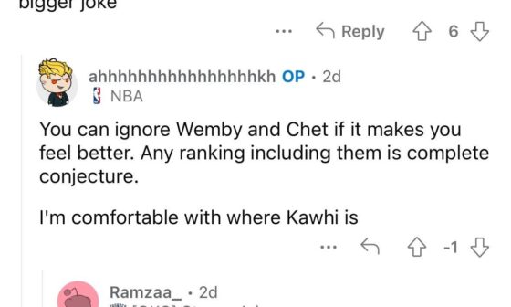 Considering Chet was injured all of last season, What do you guys think about the mental gymnastics fans use about Kawhi?