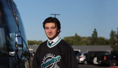 Henderson Silver Knights showing up to the game this morning in some Nevada hockey history