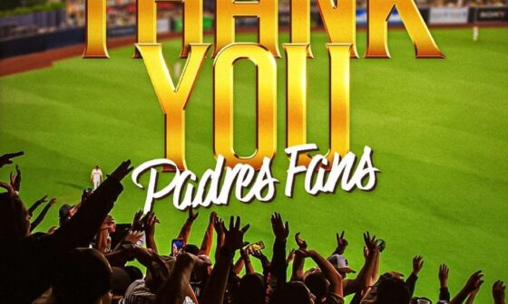 [Padres] Thank you for all your support this season, Padres fans 🤎💛