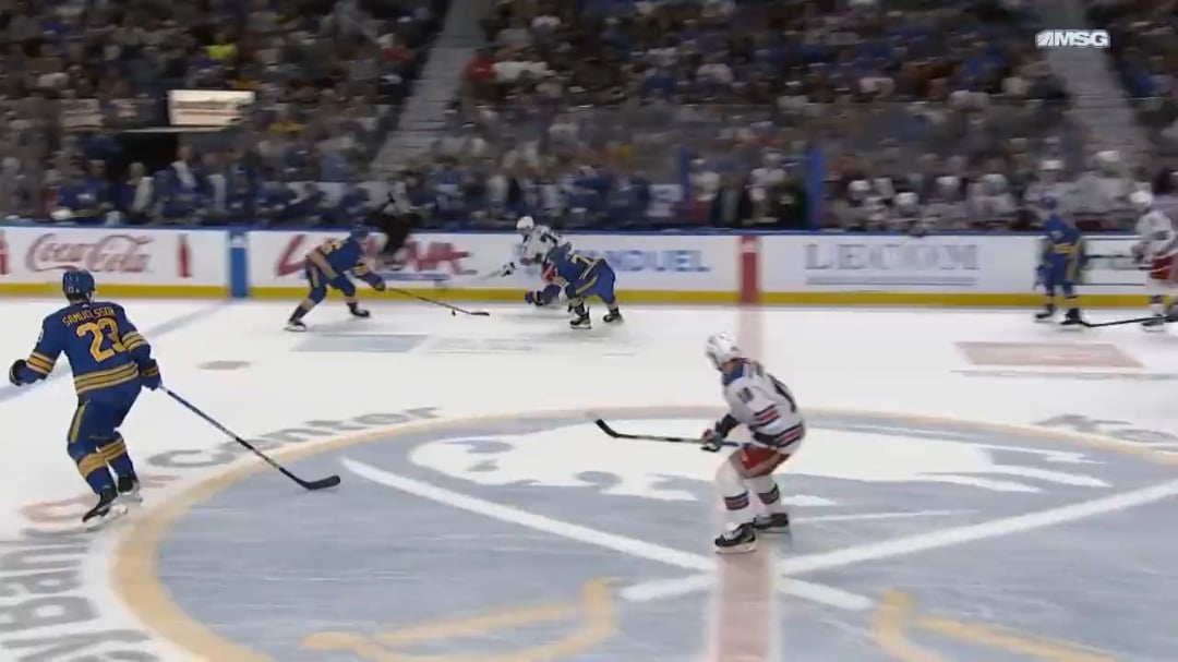 Dahlin trying to spark some energy for his team, he sends Chytil through the spin cycle.