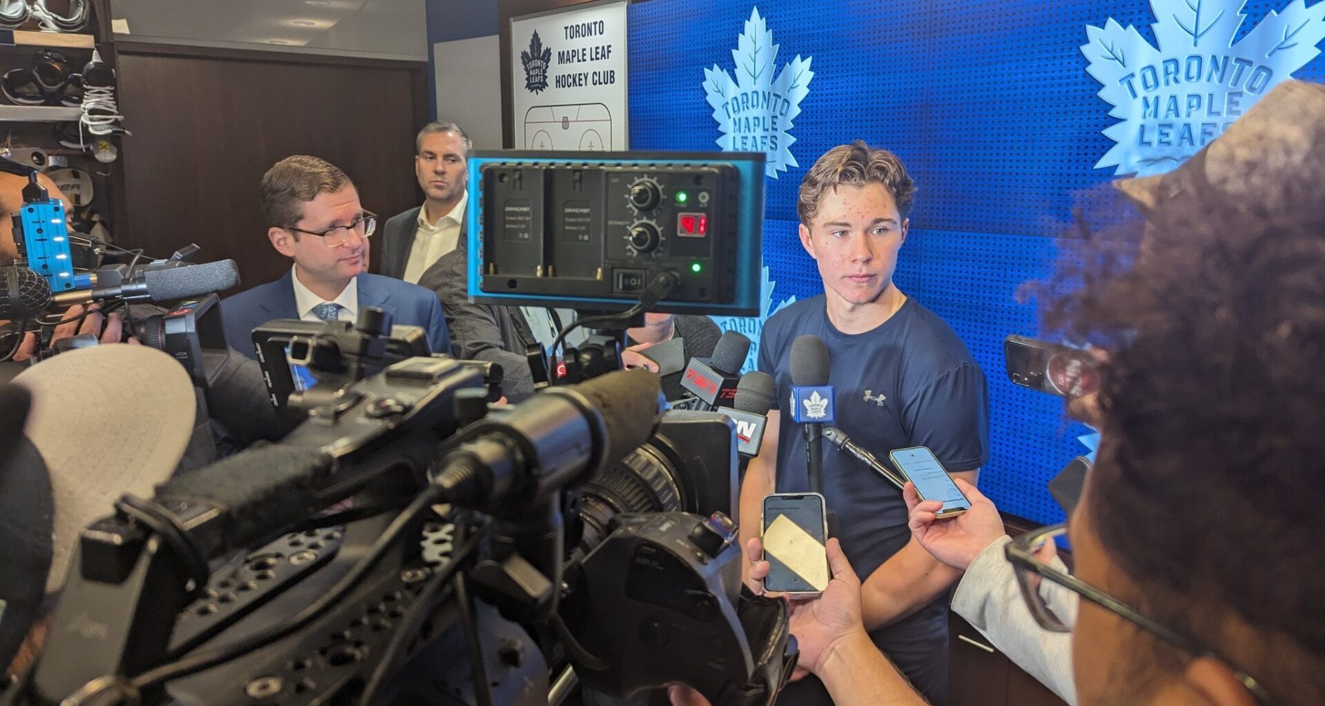 [Chris Johnston] Fraser Minten says he's handling the nerves of his pending NHL debut by "staying present." The 19-year-old exudes a maturity well beyond his years.