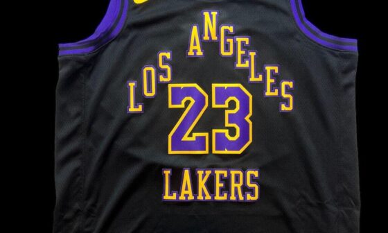 Lakers with new Chevron jersey design...