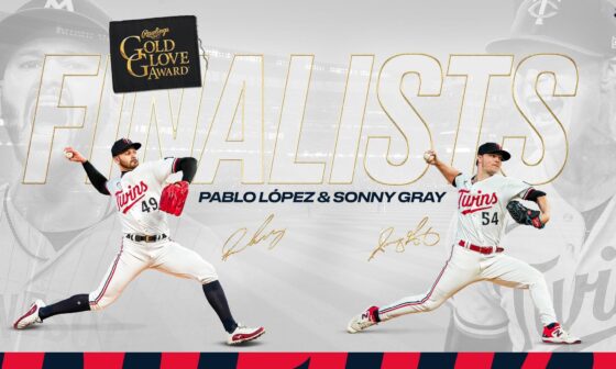 Sonny Gray and Pablo Lopez have been named Gold Glove Award finalists