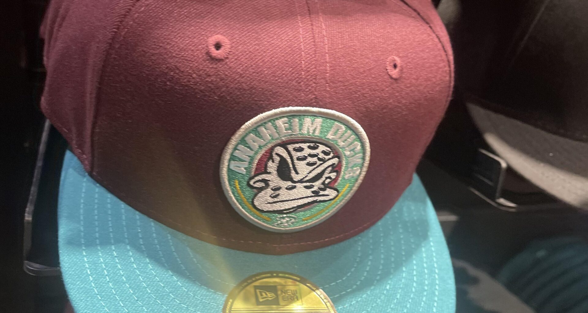 Mighty Ducks 30th anniversary logo hats are also available in fitted sizes!! So glad to have New Era back