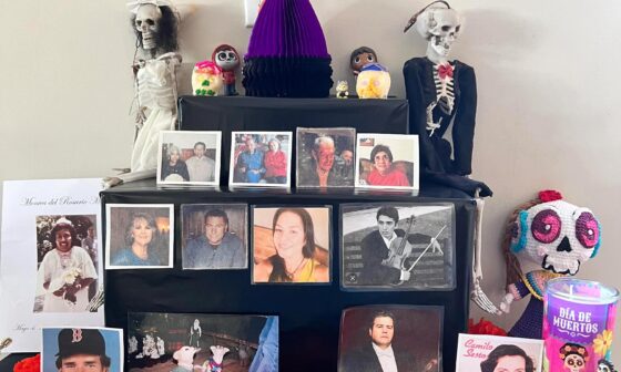 In Mexican tradition, every November 1st we commemorate our dearly departed with a symbolic altar. This is are small altar to family members and a couple of famous people we dearly loved. RIP Wade Boggs.