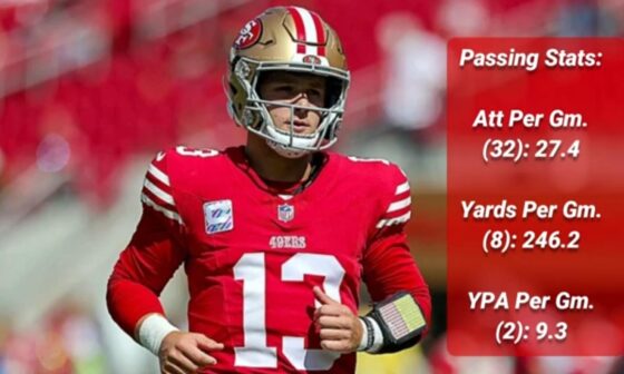 32nd in pass attempts per game. 8th in pass yards.