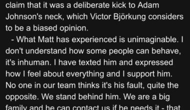 Nottingham Panthers player Victor Bjorkung on the hate that Matt Petgrave has received recently