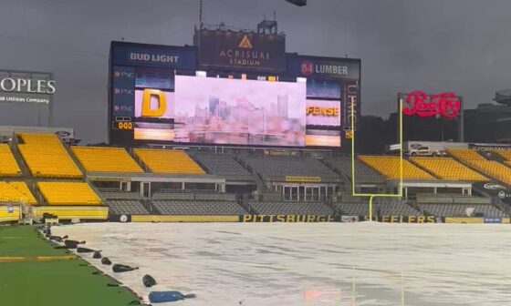 [Palmer] Be ready for a wet one here in Pittsburgh with the #steelers and #jaguars. Rain expected throughout the game.
