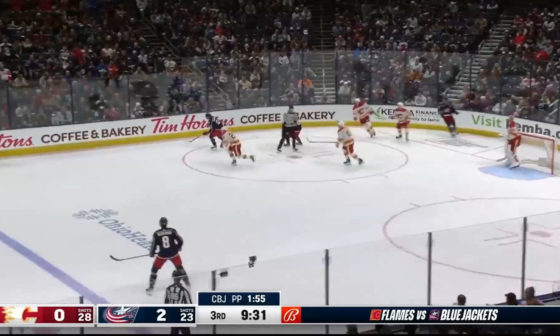Lindholm get's a breakaway on the penalty kill and scores. 1-2 CBJ