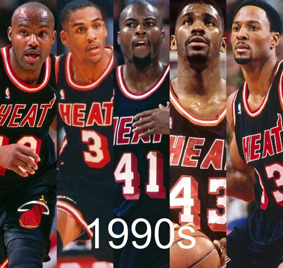 HEAT ALL-TIME STARTING LINEUPS BY DECADE