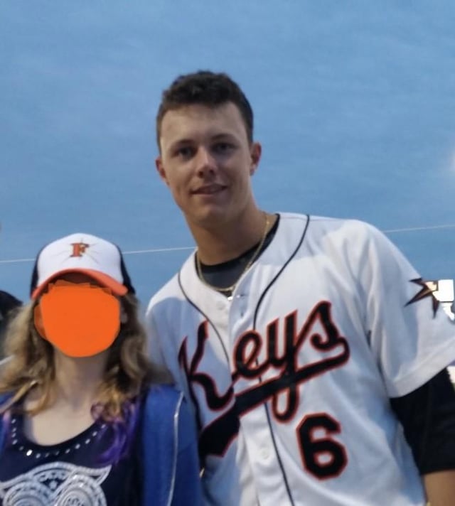 Cool souvenir from Mountcastle between double header Keys games a several years ago