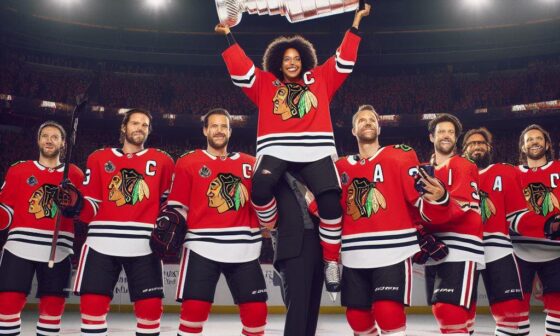 This is what AI creates when you ask for just "Chicago Blackhawks"