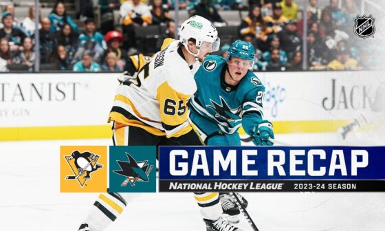 Penguins @ Sharks 11/4 | NHL Highlights 2023