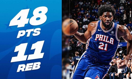 Joel Embiid Makes 76ers Franchise History In 48 Point Performance! | November 6, 2023