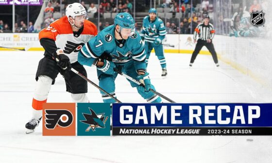 Flyers @ Sharks 11/7 | NHL Highlights 2023