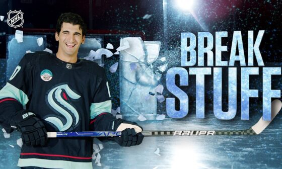 Shattering GIANT Ice Blocks | NHL Break Stuff with Matty Beniers